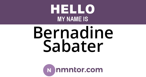 Bernadine Sabater