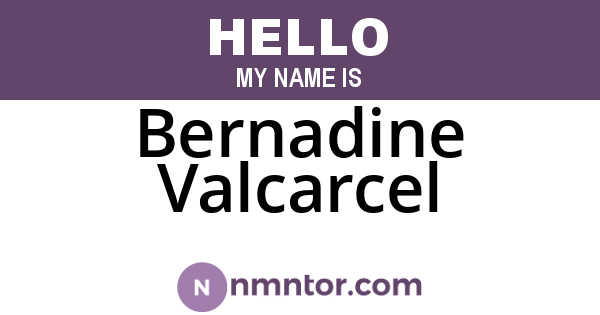 Bernadine Valcarcel
