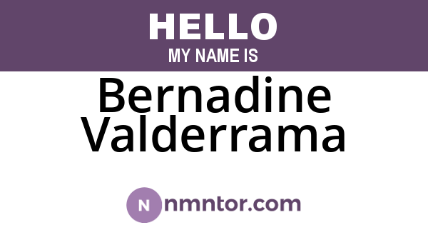Bernadine Valderrama