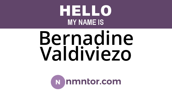 Bernadine Valdiviezo