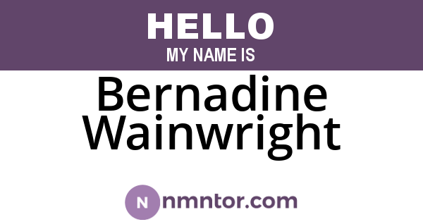 Bernadine Wainwright