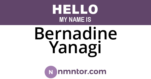 Bernadine Yanagi