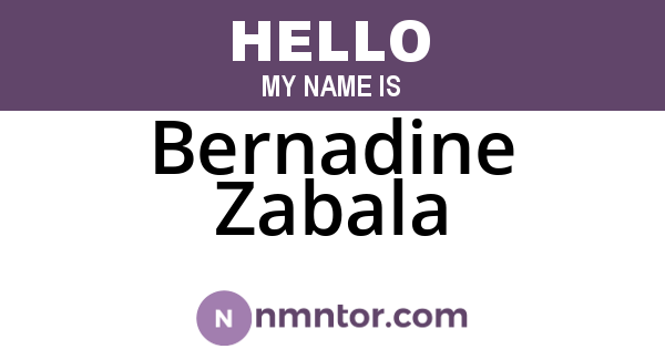 Bernadine Zabala