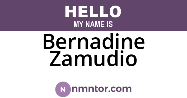 Bernadine Zamudio