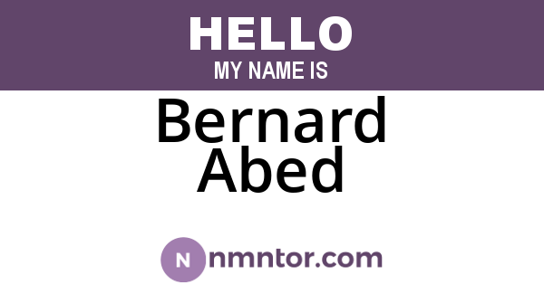 Bernard Abed