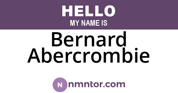 Bernard Abercrombie