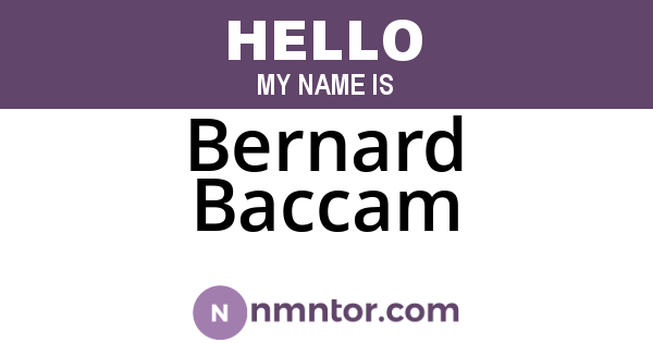 Bernard Baccam