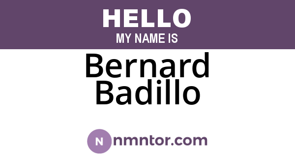 Bernard Badillo