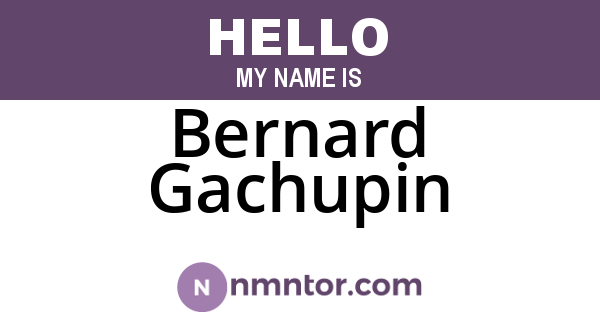Bernard Gachupin