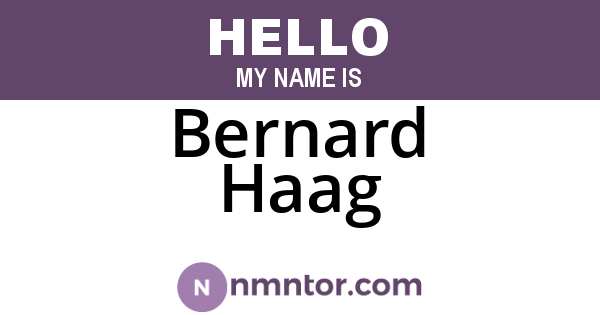 Bernard Haag