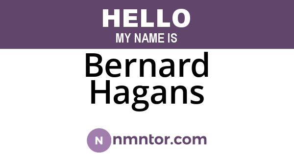 Bernard Hagans