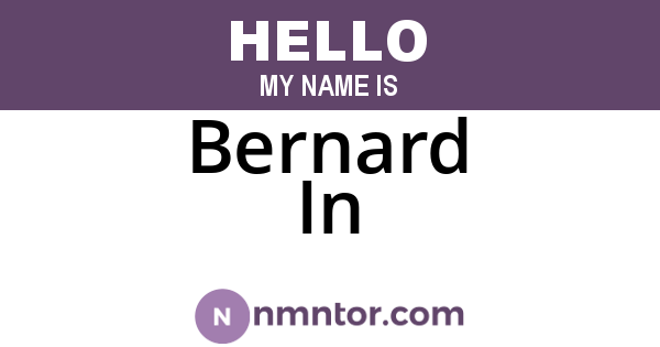 Bernard In
