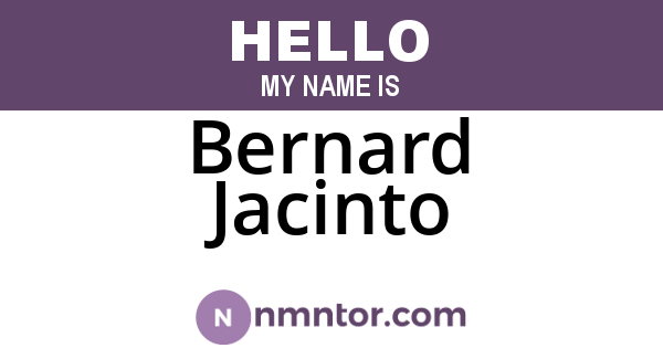 Bernard Jacinto