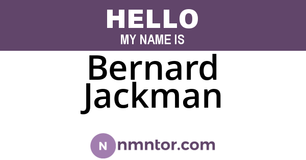 Bernard Jackman