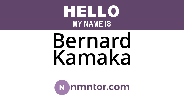 Bernard Kamaka