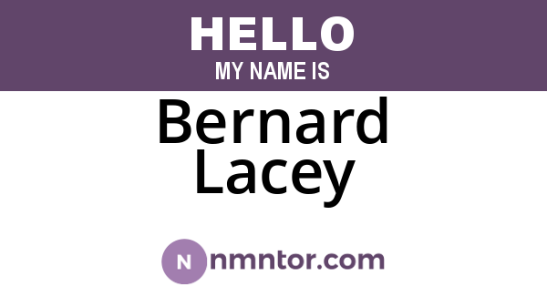 Bernard Lacey