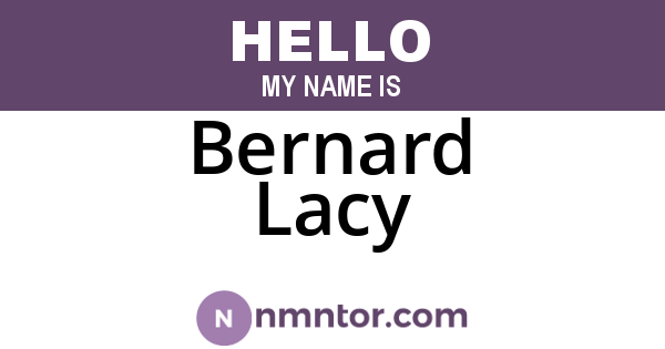 Bernard Lacy
