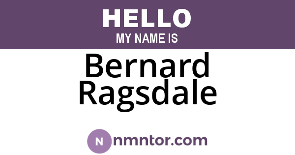 Bernard Ragsdale