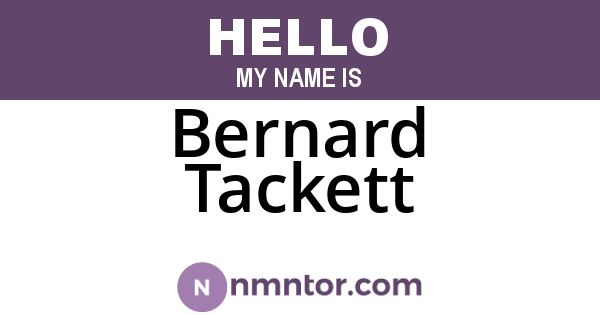 Bernard Tackett