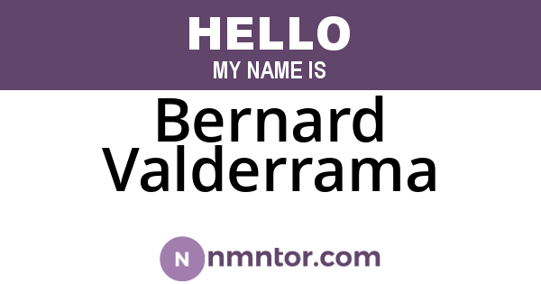 Bernard Valderrama