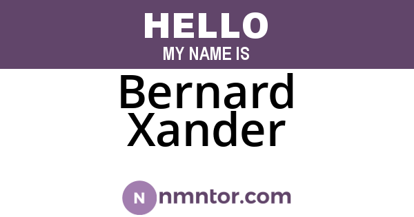 Bernard Xander