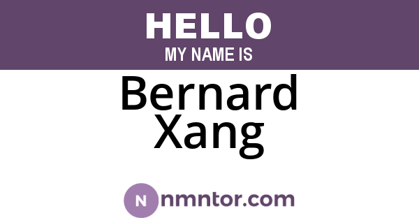Bernard Xang