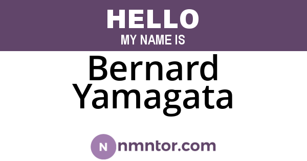 Bernard Yamagata