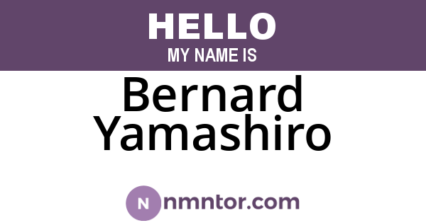 Bernard Yamashiro