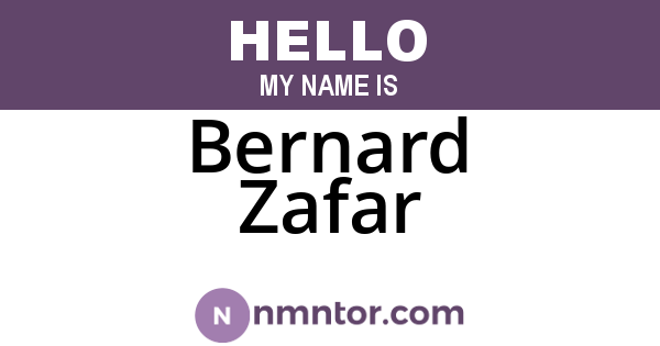 Bernard Zafar
