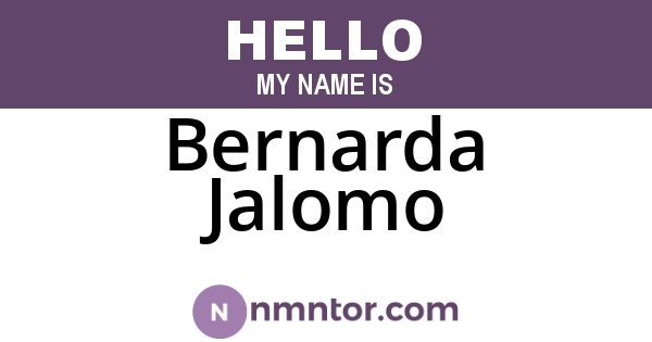 Bernarda Jalomo