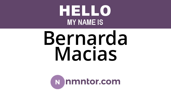 Bernarda Macias