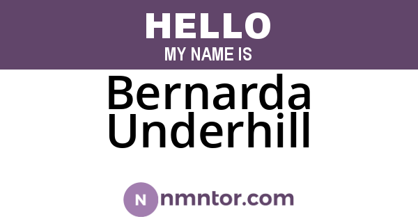 Bernarda Underhill