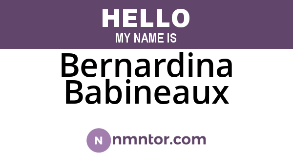 Bernardina Babineaux