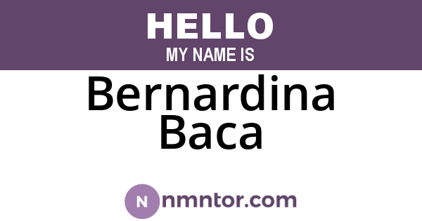 Bernardina Baca