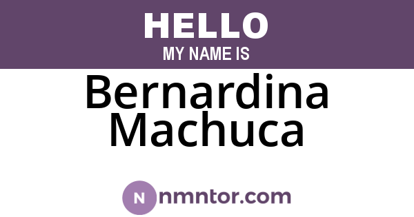 Bernardina Machuca