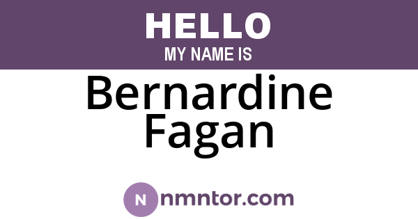 Bernardine Fagan