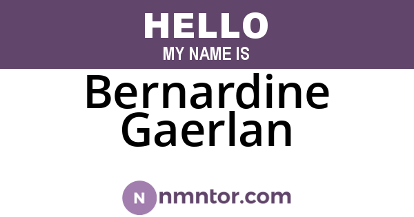 Bernardine Gaerlan