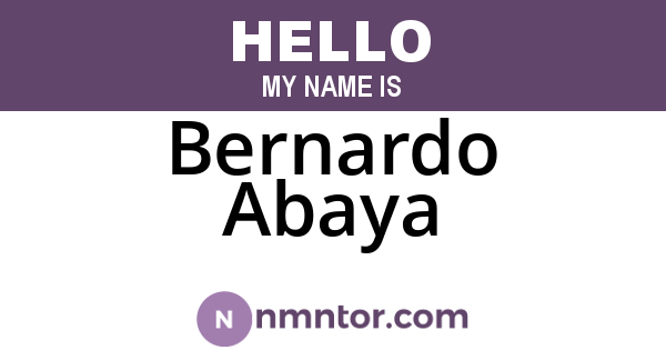 Bernardo Abaya