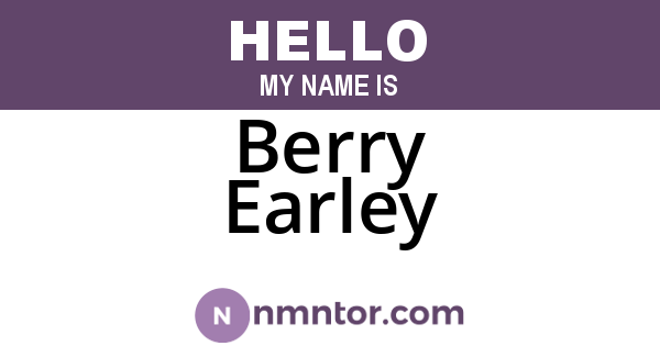 Berry Earley