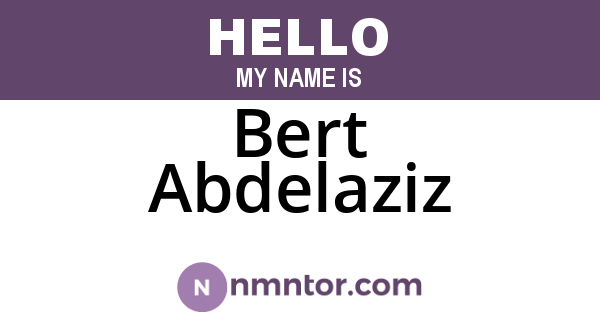 Bert Abdelaziz