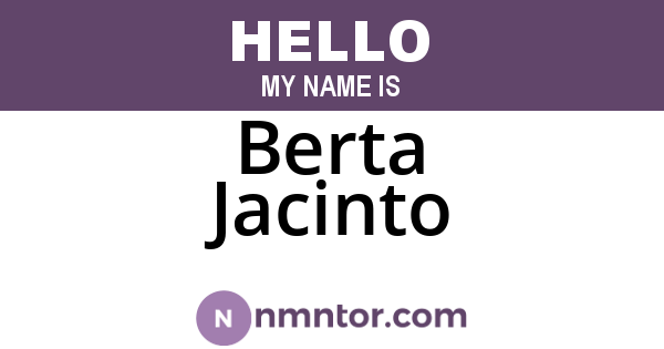 Berta Jacinto