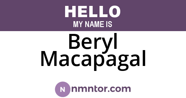 Beryl Macapagal