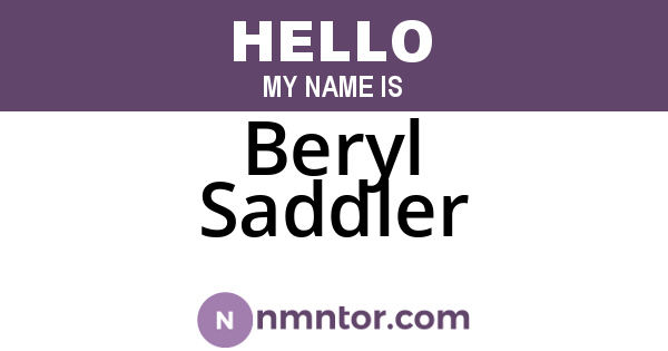 Beryl Saddler