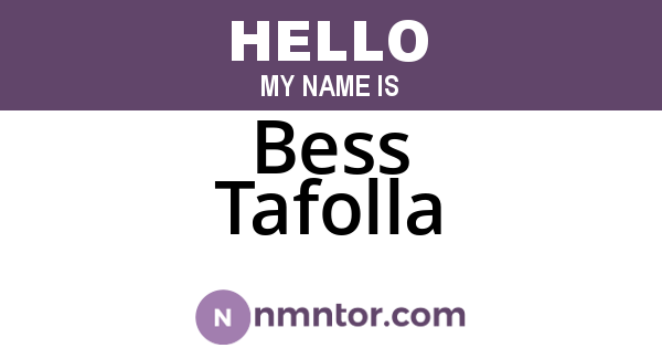Bess Tafolla