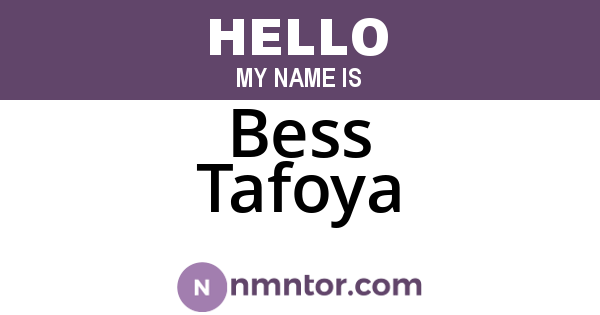 Bess Tafoya