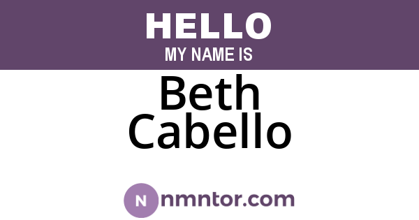 Beth Cabello