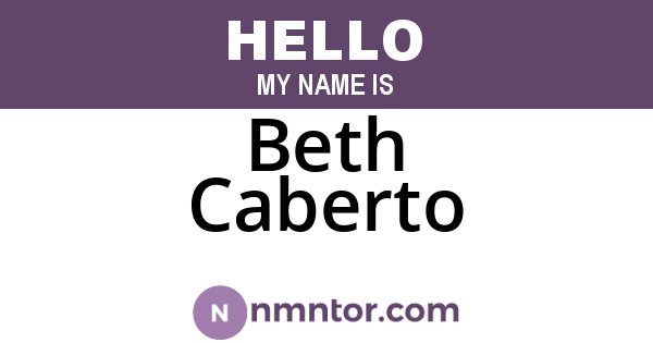 Beth Caberto