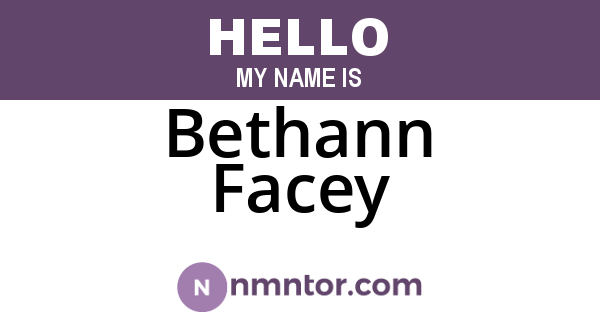 Bethann Facey