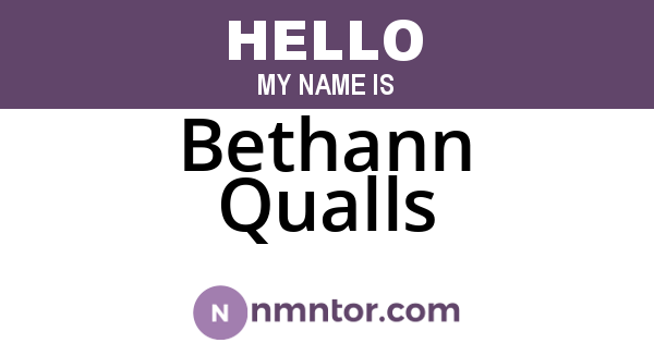 Bethann Qualls