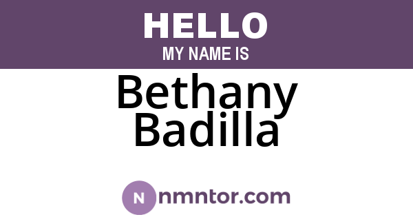 Bethany Badilla
